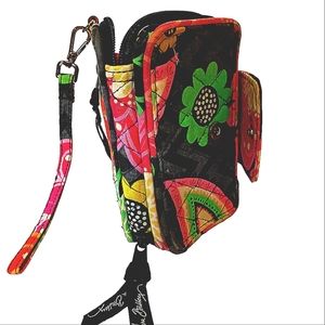 Retired Vera Bradley 6" Floral Retired Pattern Wristlet Pink